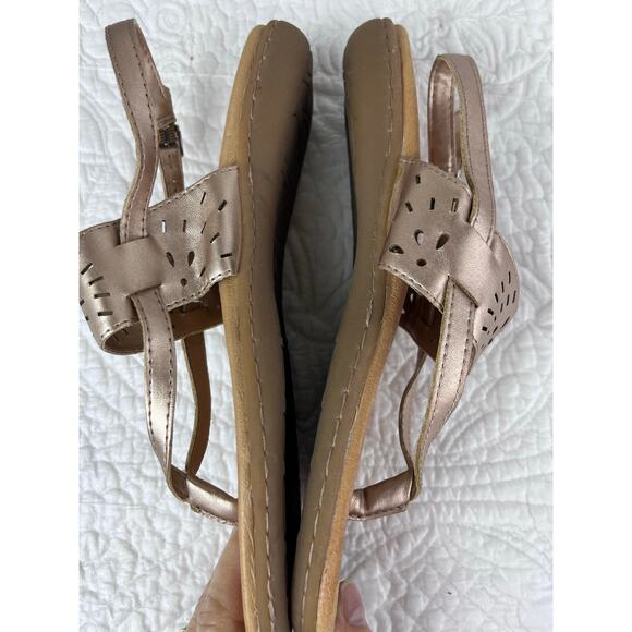 BOC Born Concept Women's Copper Flat Strap Sandals - Size 7.5M - Picture 9 of 10